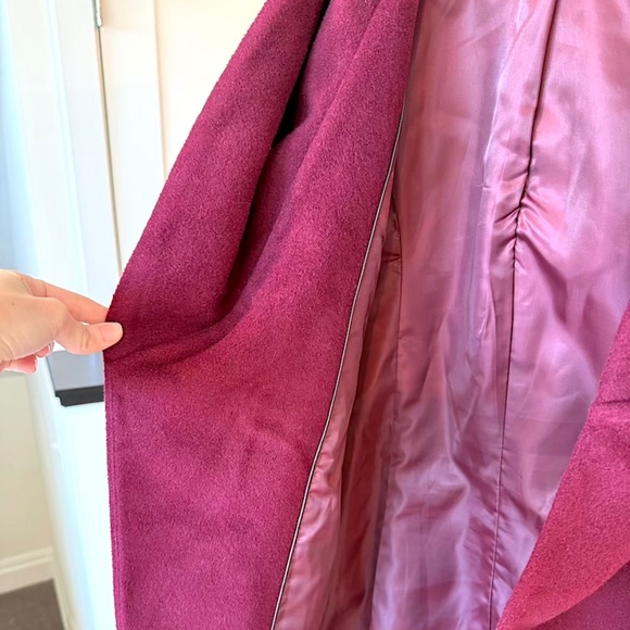 T Tahari Marla Burgundy Wrap Coat - Small (EUC) - Picture 8 of 16